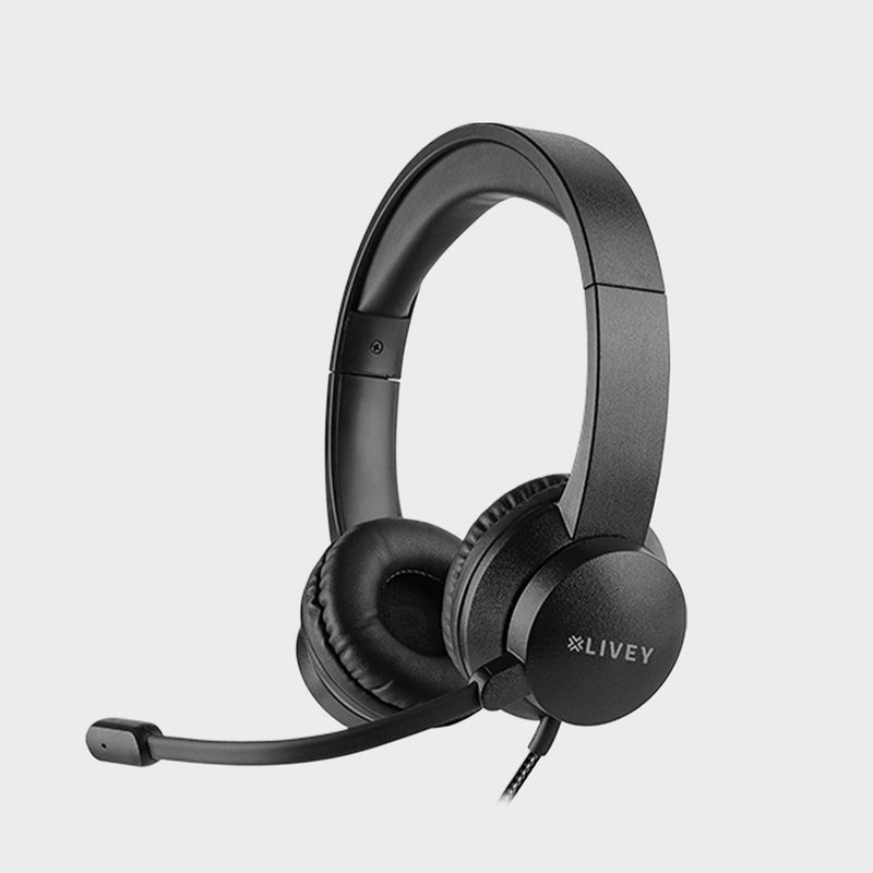 LIVEY 320DU Headset with Noise Canceling Mic & Stereo Sound