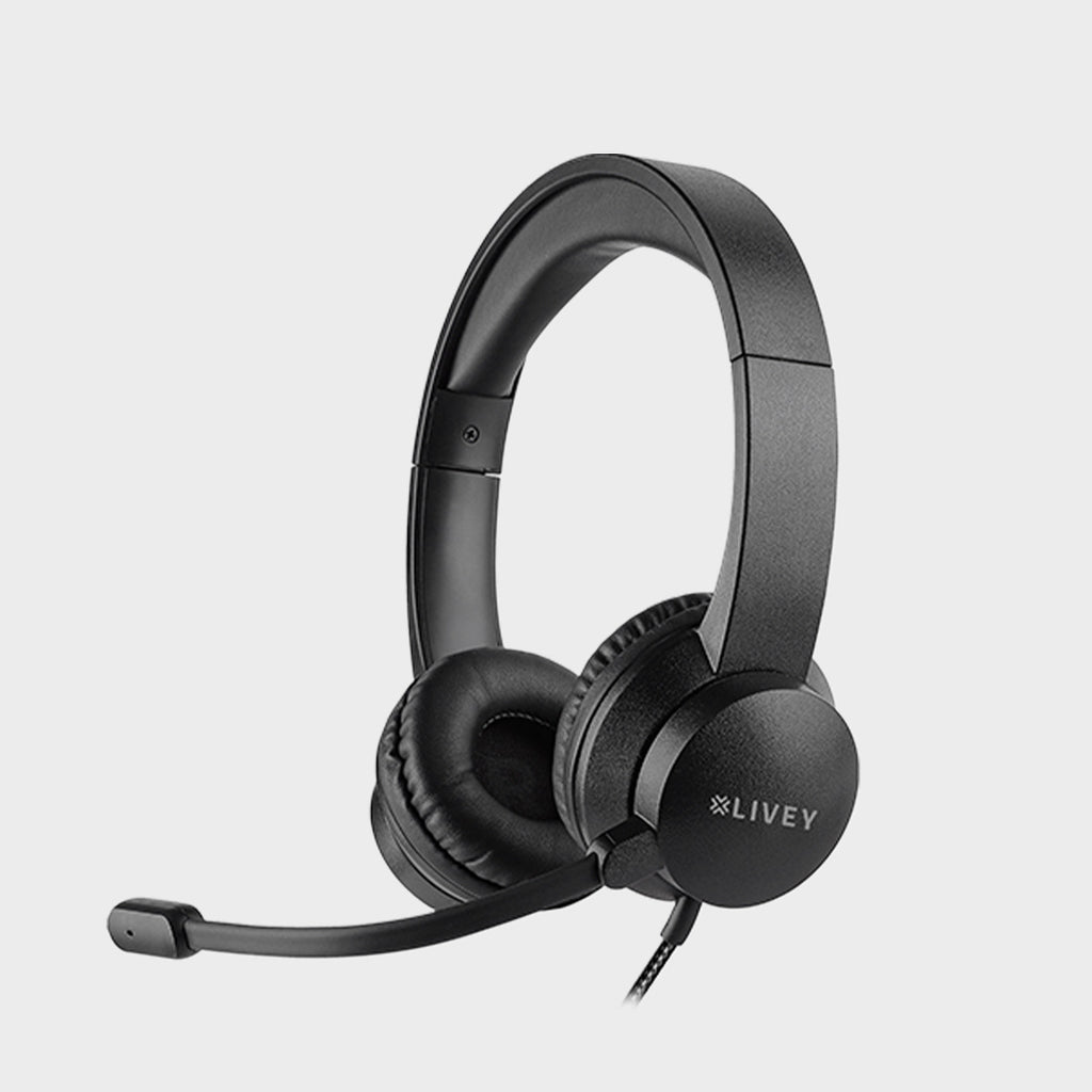 LIVEY 320DU Plus Headset with ENC Mic & Stereo Sound