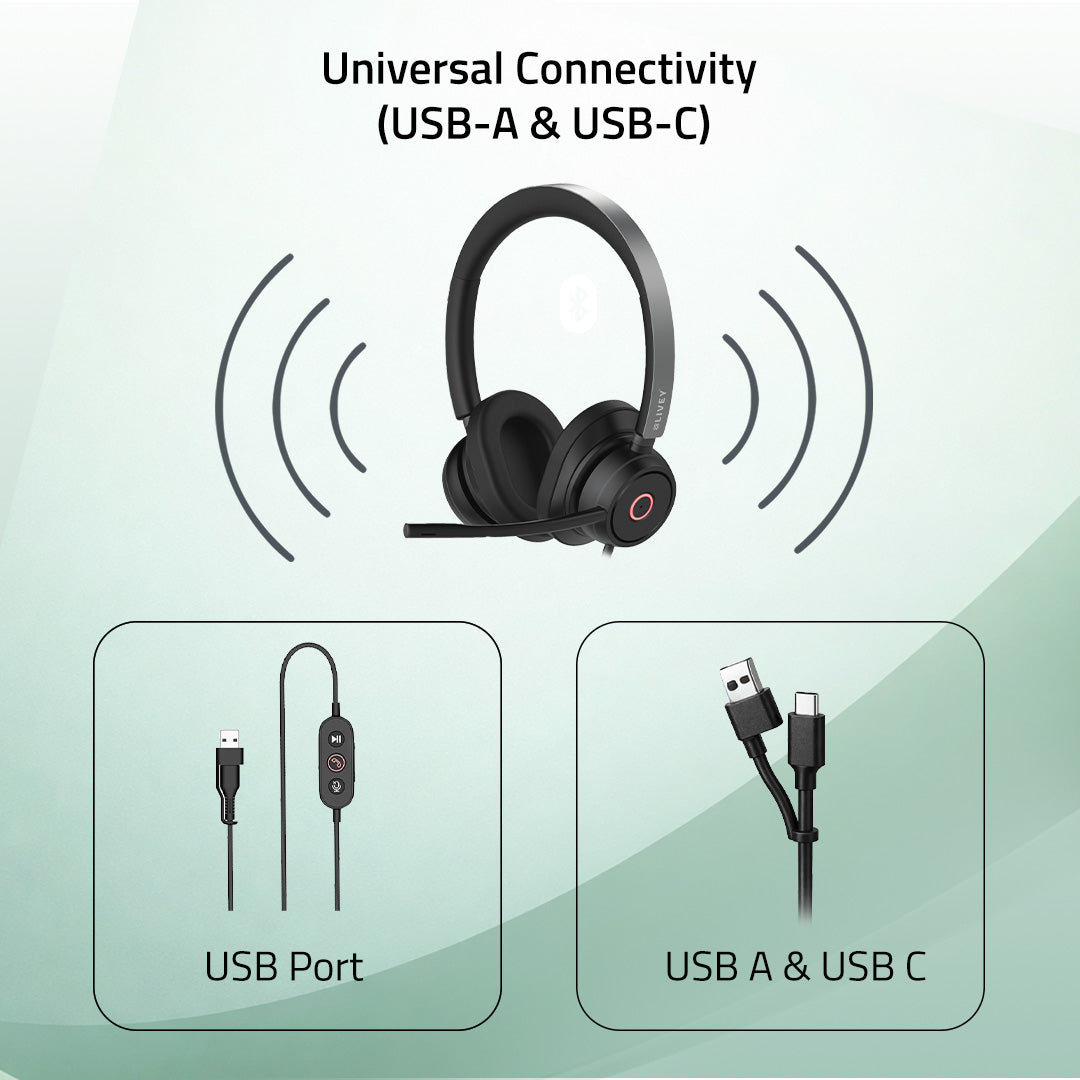 LIVEY Audixa 600DM-AINC USB Headset with ENC Mic & Busy Light