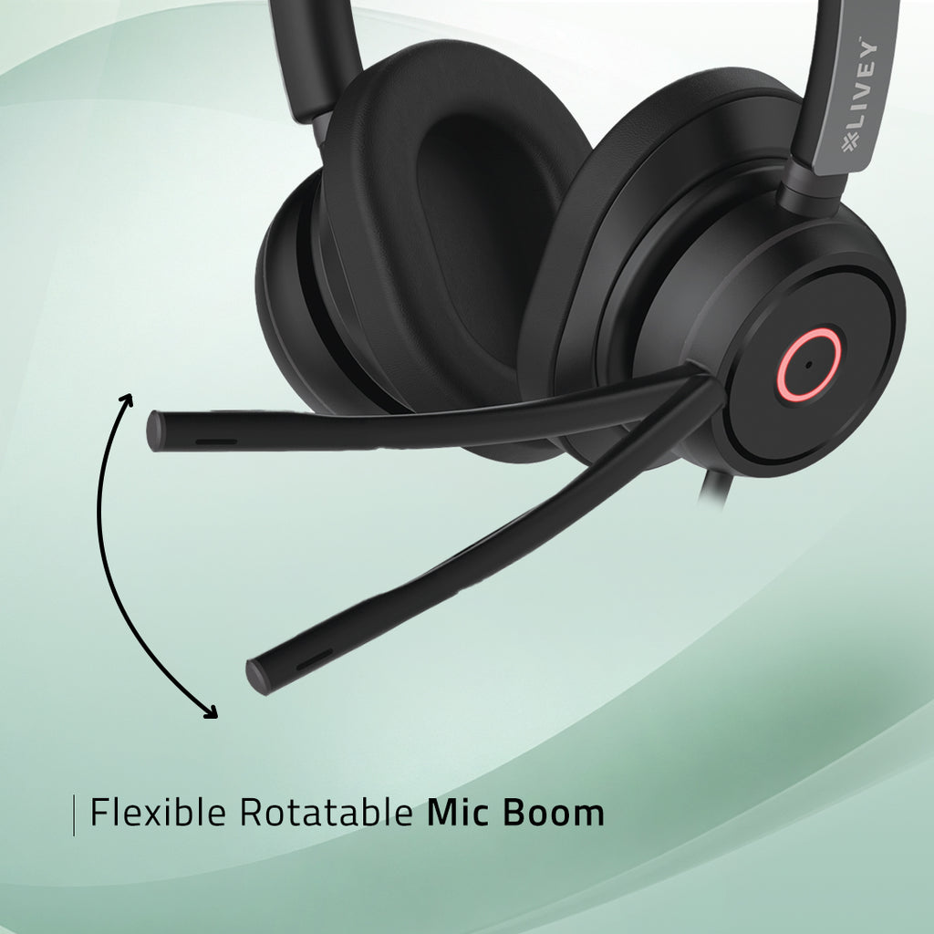 LIVEY Audixa 600DM-AINC USB Headset with ENC Mic & Busy Light