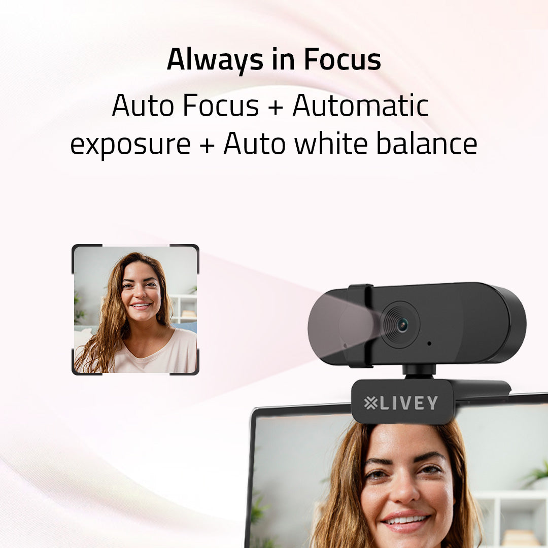 RealSight WC350 QHD 2K Webcam with 60fps Auto Focus & Dual Mic