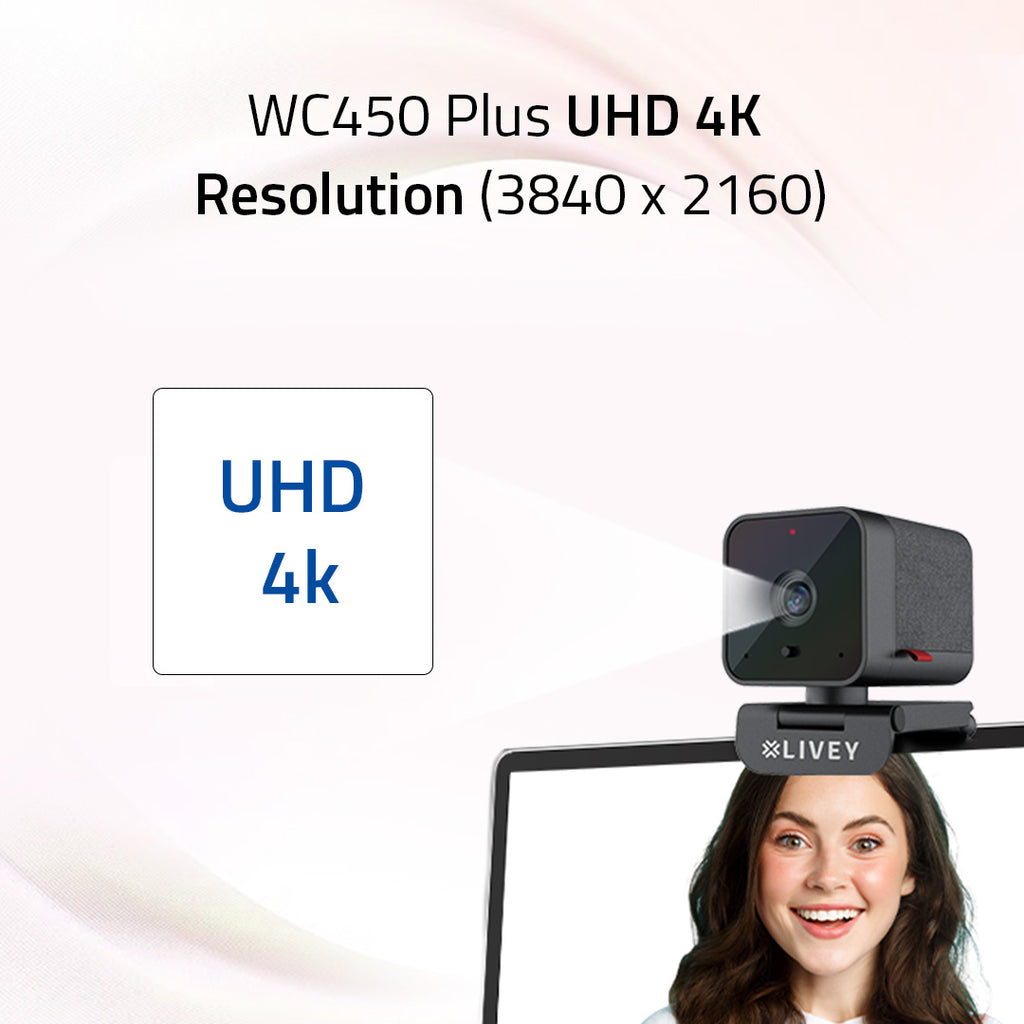 RealSight WC450 UHD 4K Webcam with Dual Mic & Auto Focus