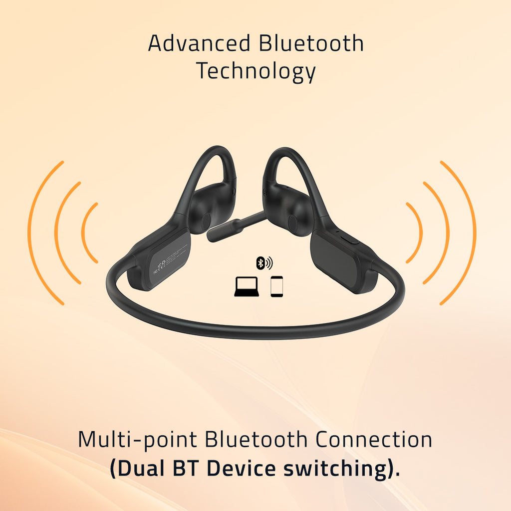 LIVEY Audixa OpenEar 750BT Wireless Headset AI Environmental Noise Cancellation Algorithm, Engineered for All-Day Comfort