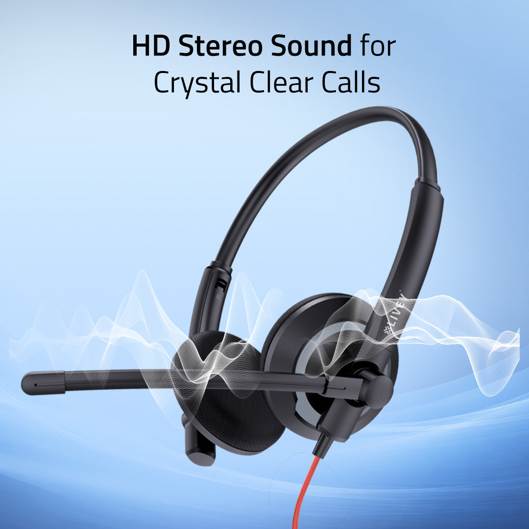 LIVEY 410DM Plus ENC USB Headset, Optimized for MS Teams, UC