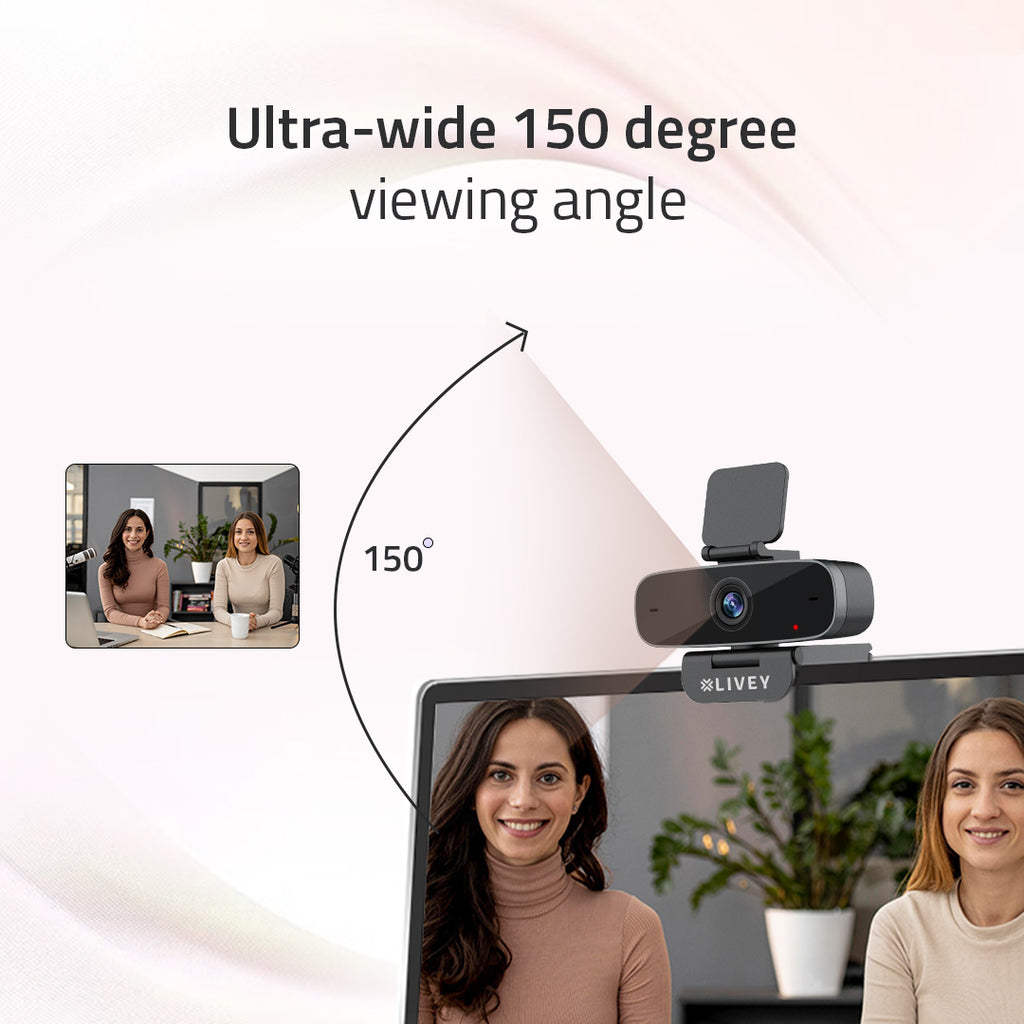 RealSight WC400 QHD 2K Webcam with 150° Ultra-Wide ViewWC400 QHD 2K Webcam with 150° Ultra-Wide View