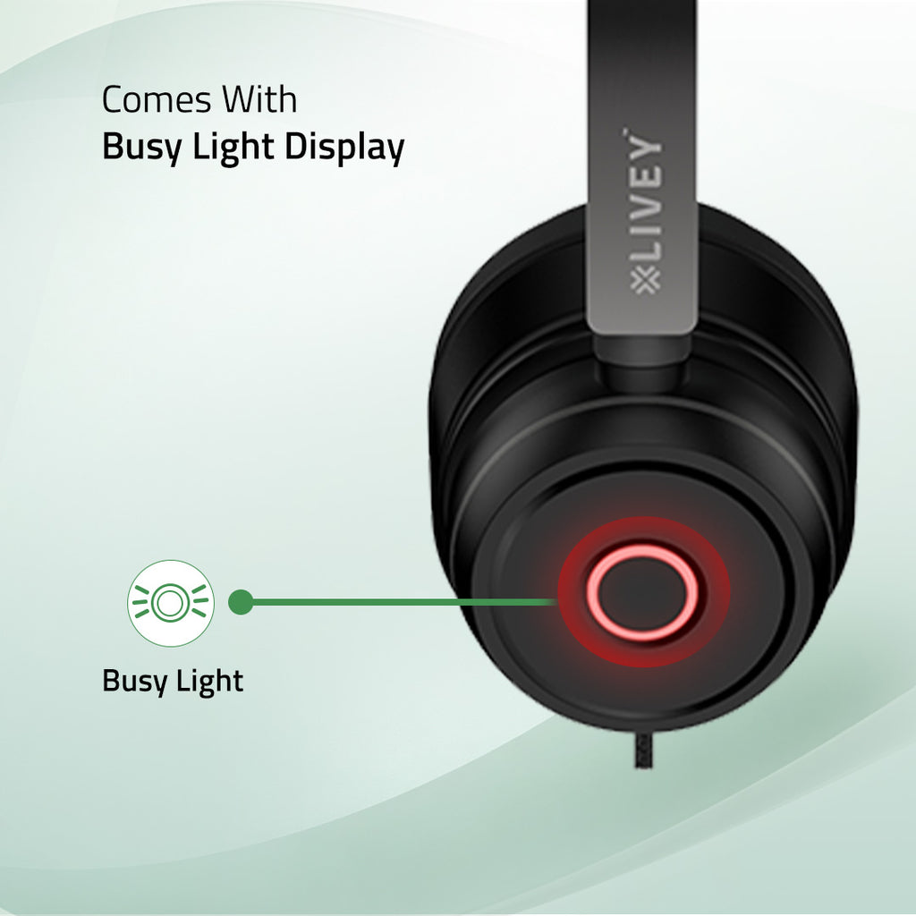 LIVEY Audixa 600DM-AINC USB Headset with ENC Mic & Busy Light