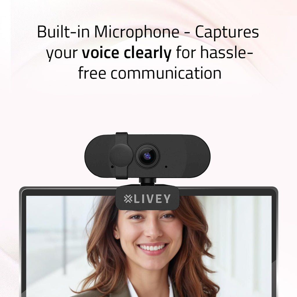 WC300 Plus Full HD 1080p Webcam with Built-In Mic & Privacy Filter