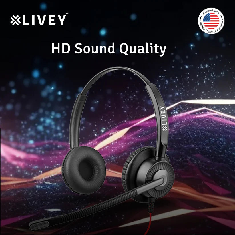 LIVEY 311DU ENC USB Headset, Optimized for UC