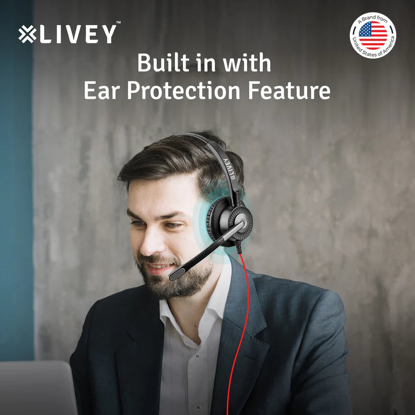 LIVEY 311DP QD + USB Combo Headset