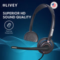 LIVEY Audixa 815DM AINC USB Headset, Optimized for MS Teams, UC